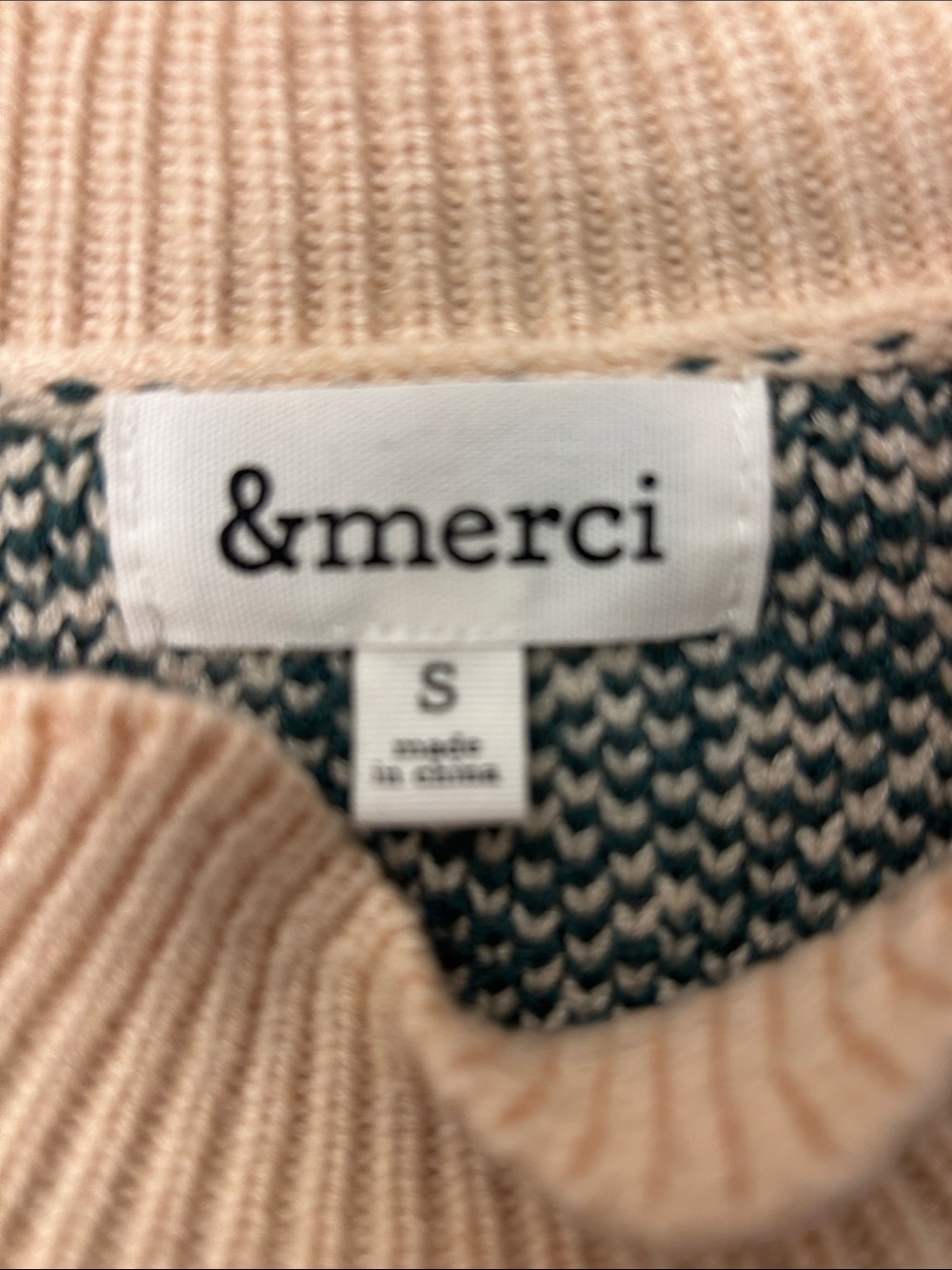 Floral Jacquard Tie-Side Knit Sweater - Cream & Green - Picture 2 of 3